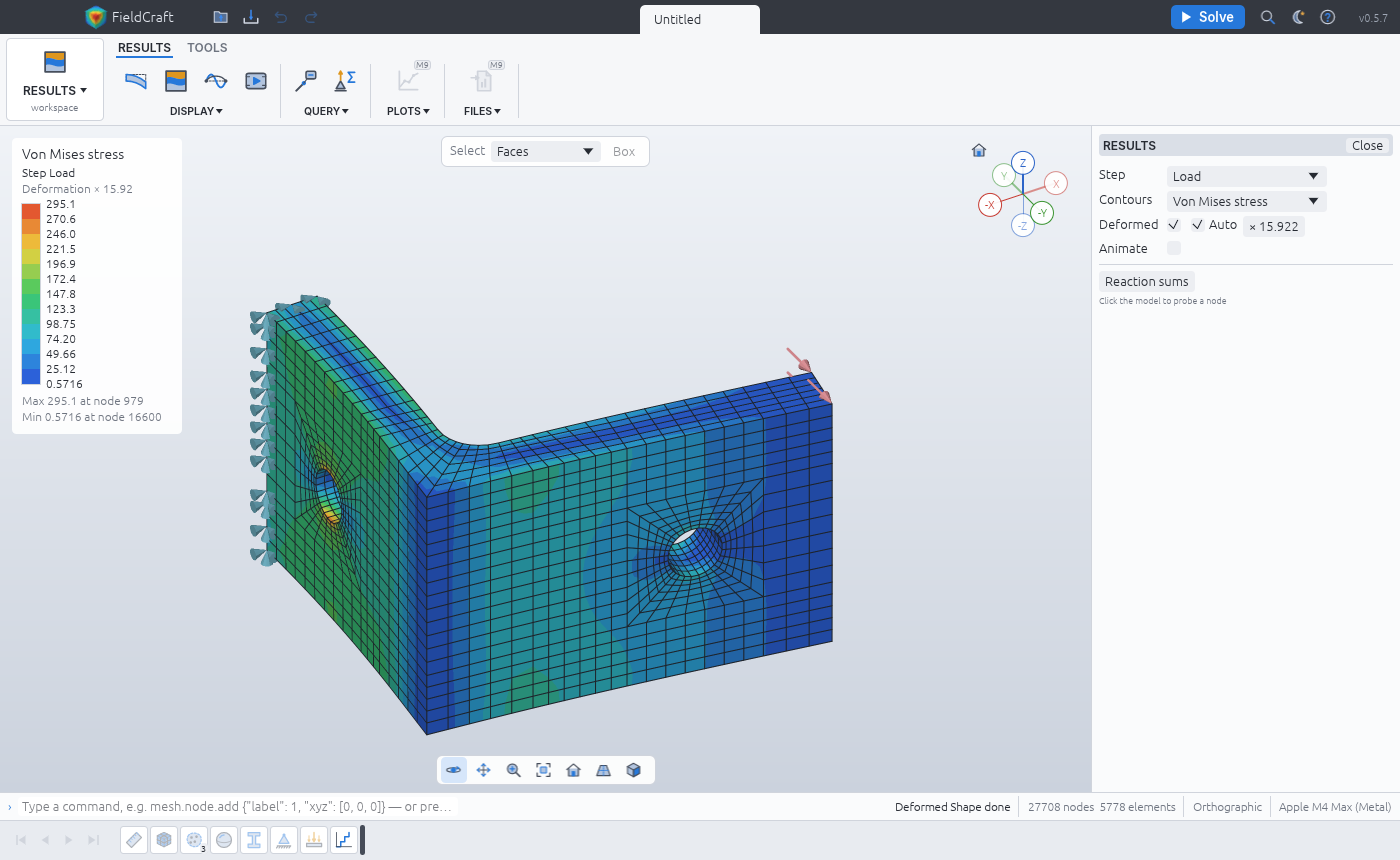 Hex-meshed bracket