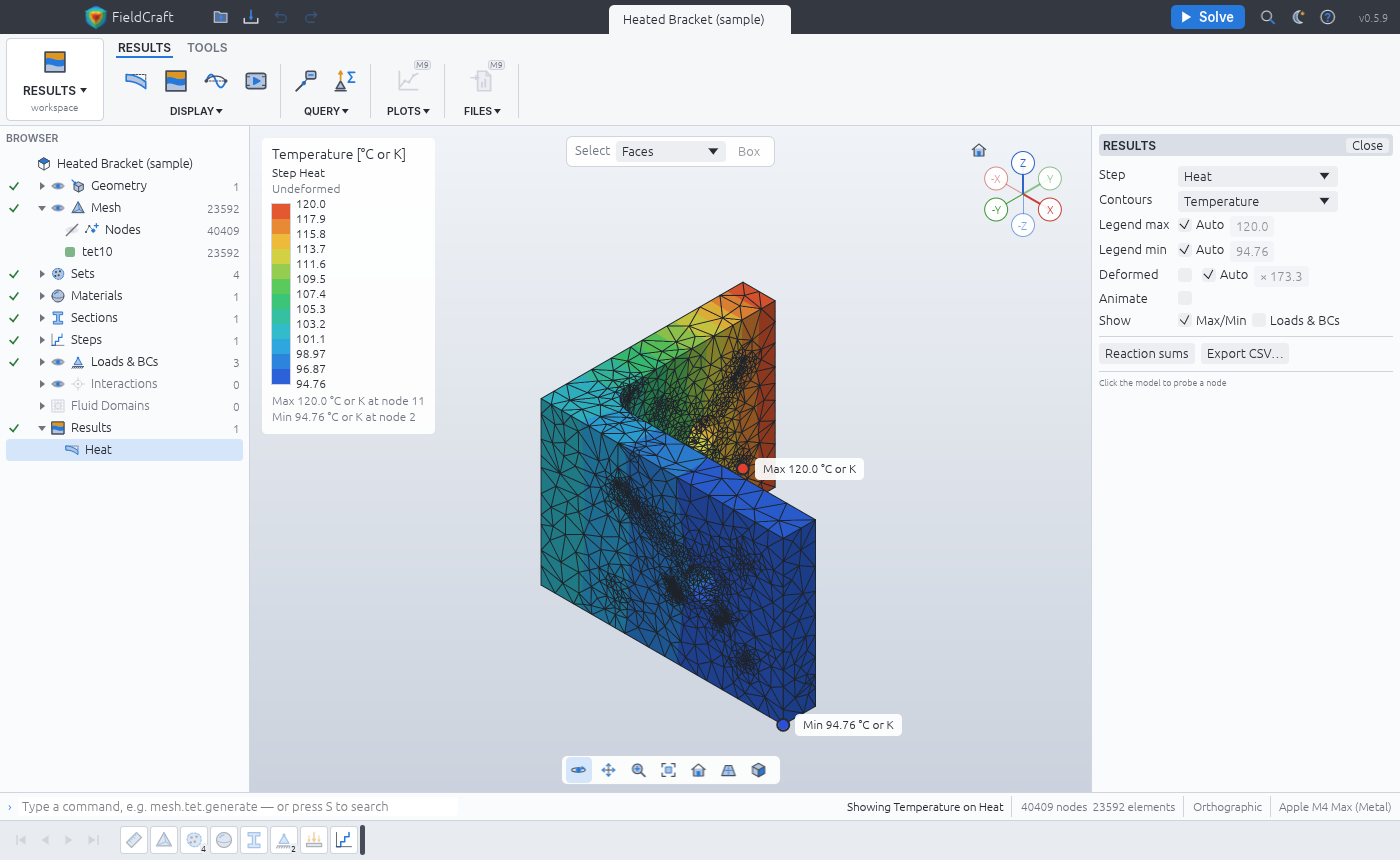 Heated bracket